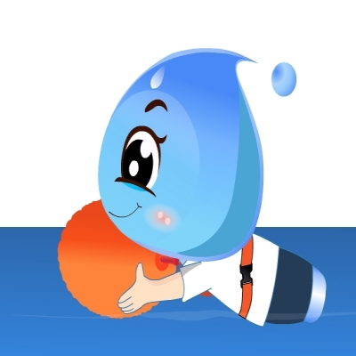 跟屁虫牌游泳浮漂动画使用过程形象图